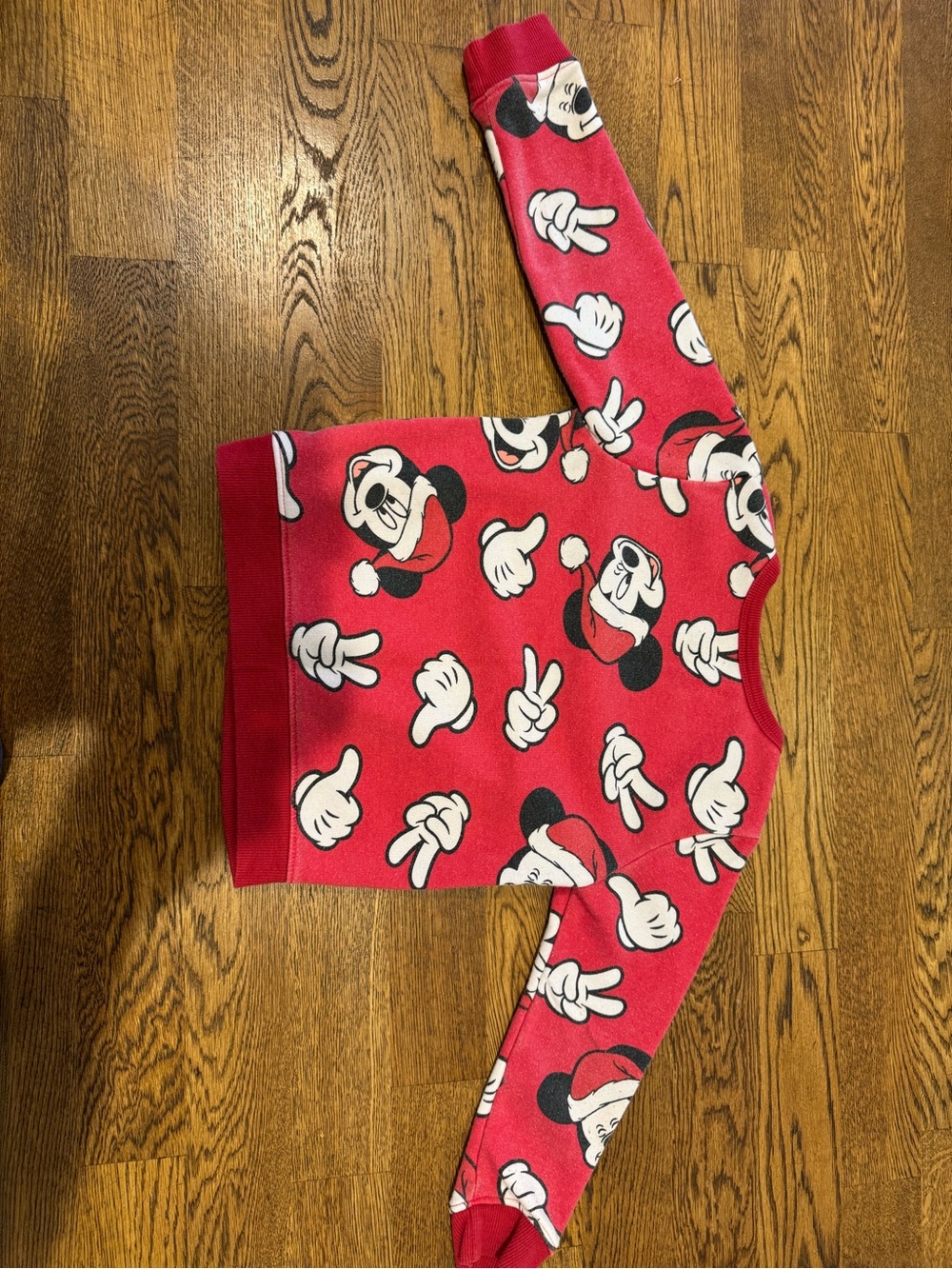 Disney Red Mickey Mouse All-Over Print Pullover - Picture 3 of 3